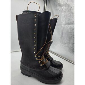Schnee's Pac Boots Mens Size 9 Brown Leather Snow Hunting Waterproof Insulated